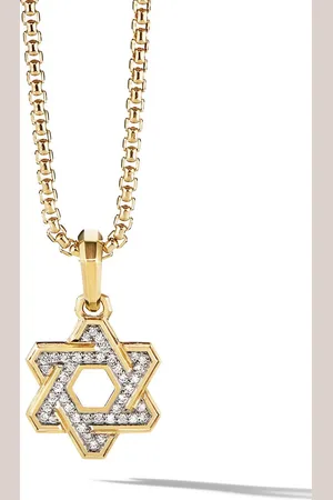 David Yurman Dije Deco Star of David en oro amarillo de 18kt con diamantes de 24mm