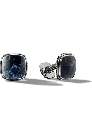 David Yurman Mancuernillas Exotic Stone en plata de ley con pietersita de 17mm