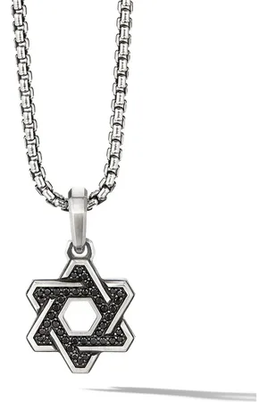 David Yurman Dije Deco Star of David en plata de ley con diamante de 24mm