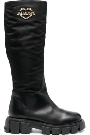 Moschino Botines con placa del logo
