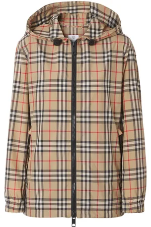 Burberry Chamarra con capucha y motivo Vintage Check