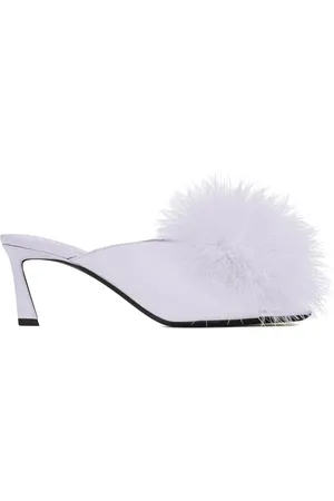 Saint Laurent Sandalias con detalle de pelo y tacón de 60mm