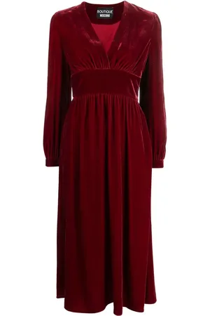 Moschino Vestido midi con cuello en V