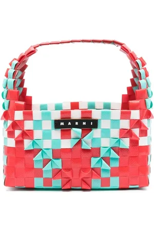 Marni Bolsa de hombro entretejida con motivo arcoíris
