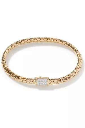 John Hardy Pulsera Dot en oro amarillo de 18kt con diamantes