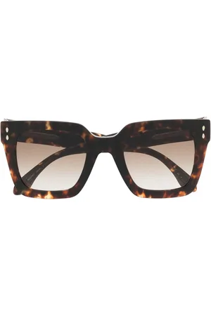 Isabel Marant Lentes de sol con armazón oversize cuadrada estilo carey