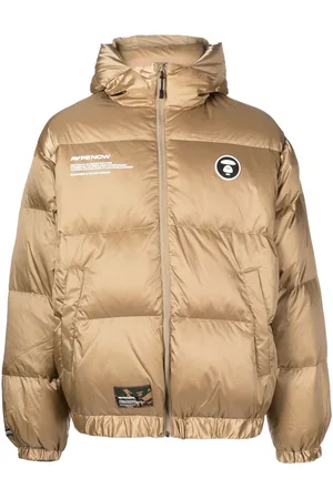 A Bathing Ape Chamarra capitonada con parche del logo