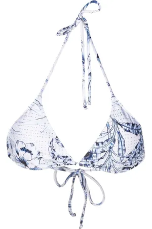 Lygia & Nanny Top de bikini con estampado gráfico