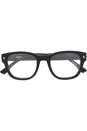 Dsquared2 Lentes con armazón redonda y placa del logo