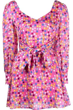 OLIVIA RUBIN Vestido corto con estampado de mosaico