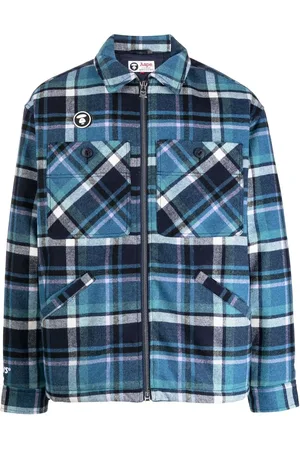 A Bathing Ape Camisa a cuadros con cierre