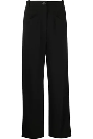 Khaite Pantalones rectos con tiro alto