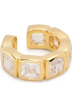 TOM WOOD Arete ear cuff Cushion Zirconia en oro amarillo de 9kt