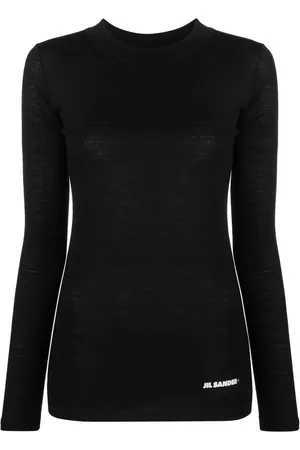 Jil Sander Top tejido con logo estampado