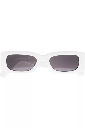 GCDS Lentes de sol con armazón rectangular y placa del logo