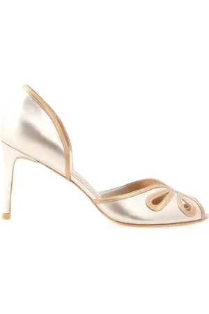 Sarah Chofakian Dancing House 75mm metallic pumps