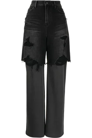 GOEN.J Jeans rectos con efecto envejecido