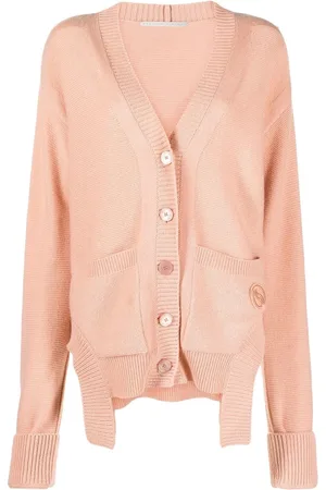 Stella McCartney Cárdigan de cachemira asimétrico con cuello en V
