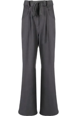 GOEN.J Pantalones rectos con cordones en la pretina