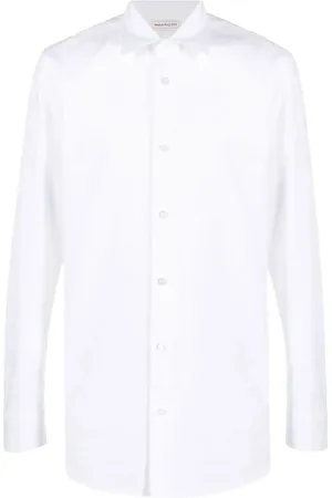 Alexander McQueen Camisa con logo estampado