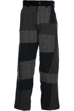 Comme des Garçons Pantalones rectos con detalle patchwork