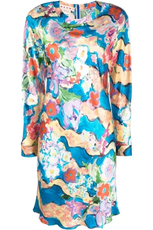 Marni Vestido satinado con estampado abstracto