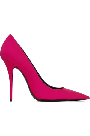 Saint Laurent Zapatillas de satén Marylin con tacón de 110mm