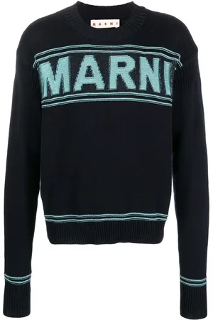 Marni Suéter con logo en intarsia