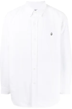 A Bathing Ape Camisa con logo bordado