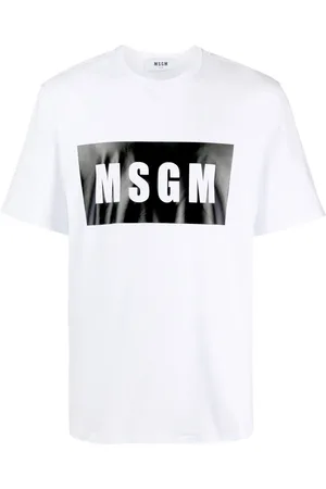 Msgm Playera con logo estampado