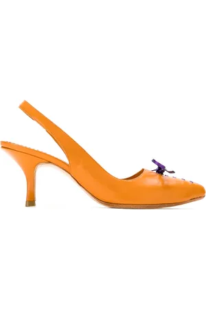 Sarah Chofakian Zapatillas con tira trasera y lazo