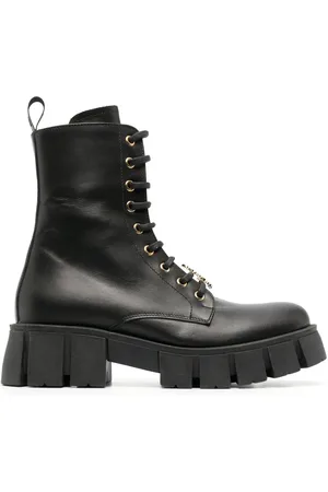 Roberto Cavalli Botas con agujetas y placa del logo