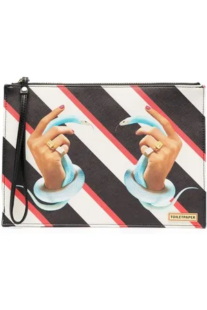 SELETTI Bolsa de mano con estampado gráfico