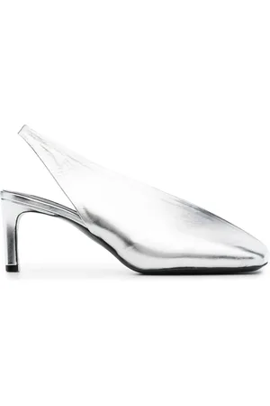 Jil Sander Zapatillas con acabado metálico y puntera cuadrada