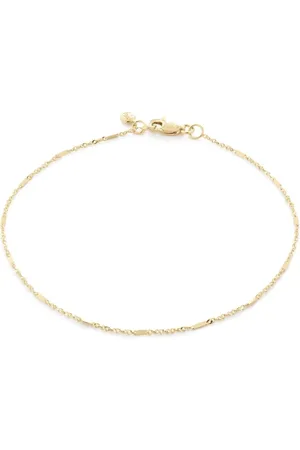 Monica Vinader Pulsera de cadena barbada Shimmer en oro amarillo de 14kt