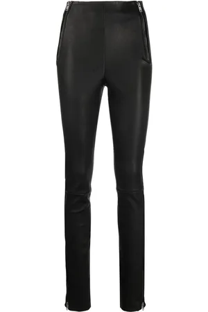 Helmut Lang Pantalones de tiro alto con cierre