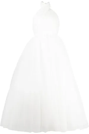 Giambattista Valli Vestido de tul con cuello halter