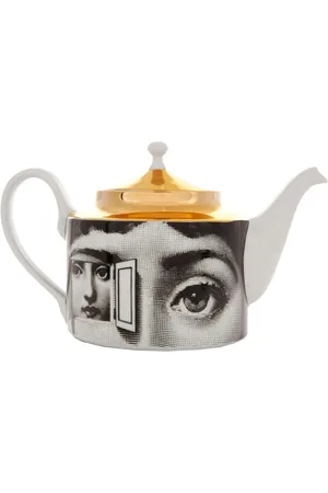 FORNASETTI Printed porcelain tea pot