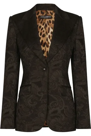 Dolce & Gabbana Blazer Turlington con botones y motivo floral en jacquard