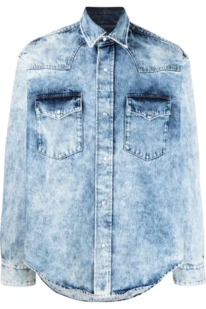 VTMNTS Camisa de mezclilla con efecto lavado