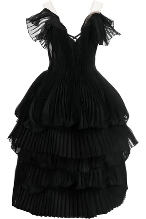 Marchesa Notte Vestido de fiesta plisado con paneles