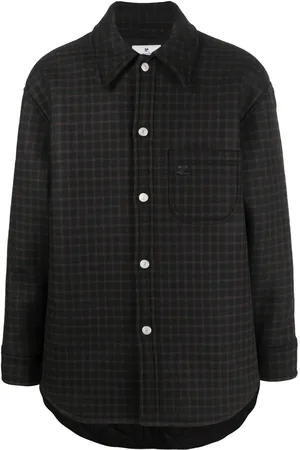 Courrèges Sobrecamisa con motivo de cuadros