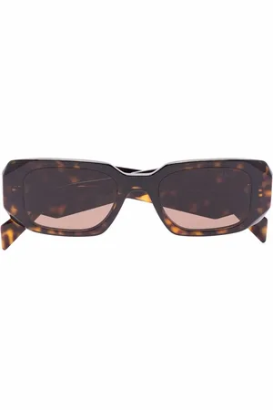 Prada Lentes de sol cuadrados con efecto de carey