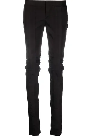 Gucci Pantalones con tiro bajo y detalle fruncido 2000