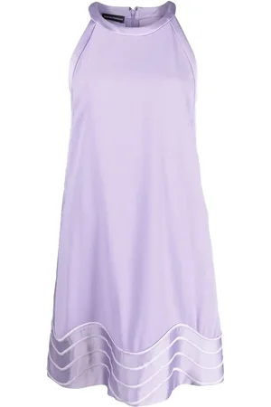 Emporio Armani Vestido recto con motivo de ondas