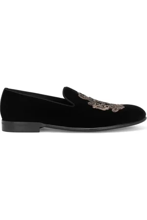 Dolce & Gabbana Slippers de terciopelo con bordado