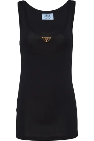 Prada Camiseta tejida de canalé