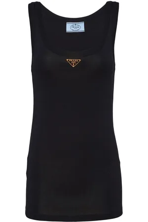 Prada Camiseta tejida de canalé