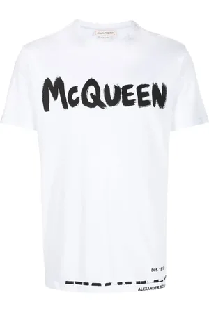 Alexander McQueen Playera manga corta con logo estampado