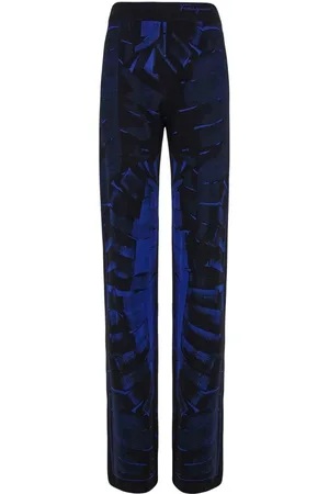 Salvatore Ferragamo Pantalones con palmeras estampada en jacquard
